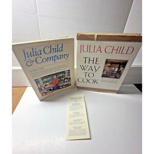 Julia Child Cookbook Lot 2 | The Way to Cook SIGNED + Julia Child & Company